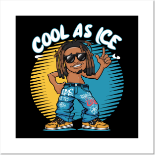 Cool As Ice (Black Cartoon) Posters and Art